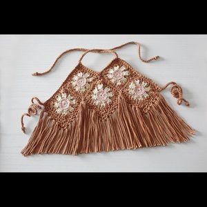 BOHO HANDMADE CROCHET Top! Literally adorable! Size 9-18 months! ☮️